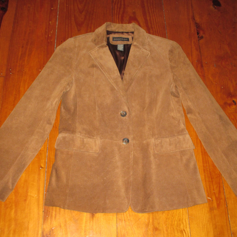 Banana Republic Suede Leather Jacket Retail $345